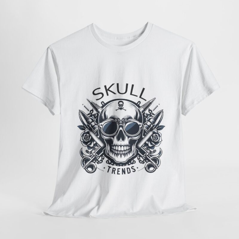 Skull Trends Logo Tshirt - Unisex Heavy Cotton Tee - Image 6